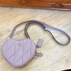 Coach Heart-Shaped Crossbody Bag in Light Purple